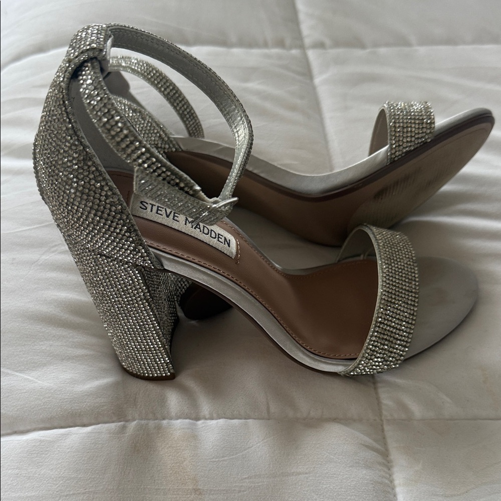 Steve Madden Glittering Silver Heels
